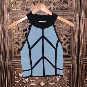 South Moon Under Geometric Stretch Crop Top